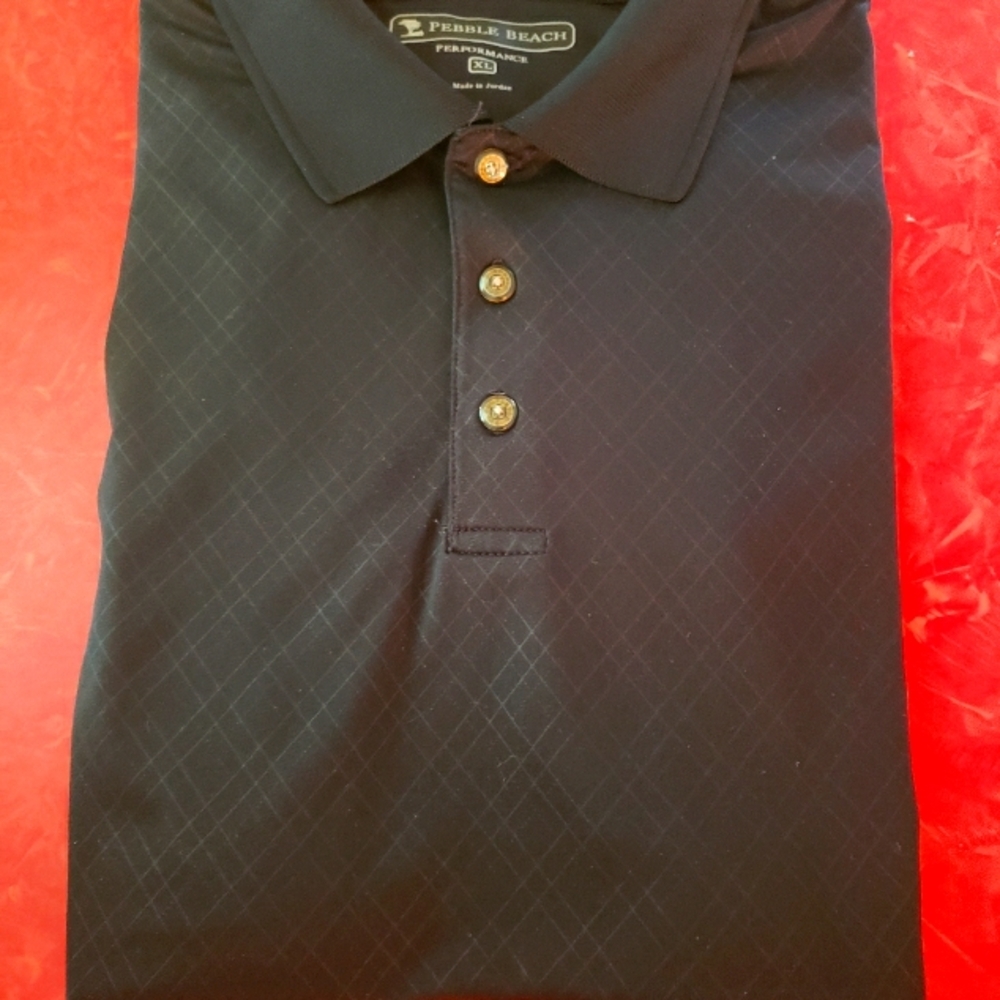 Pebble Beach mens xlarge black golf shirt